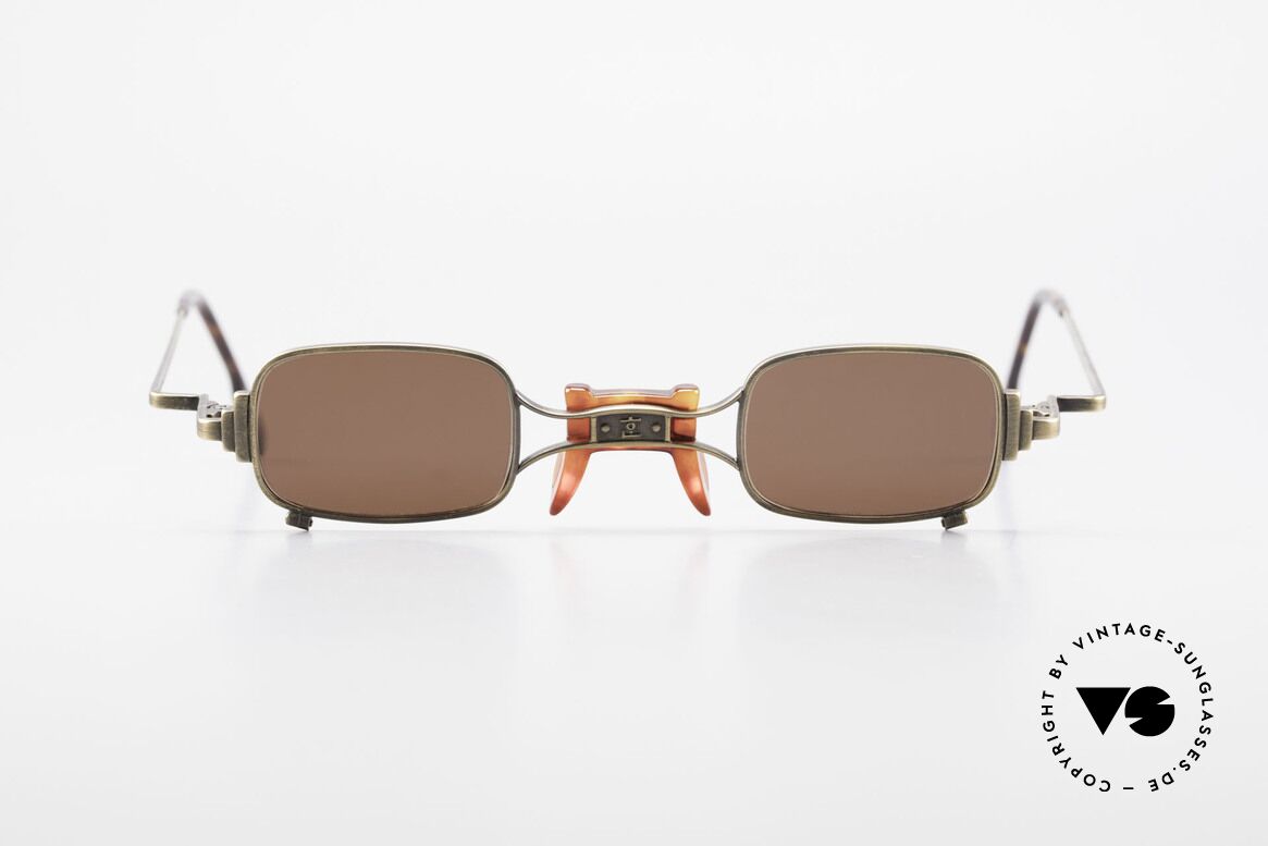 Koure KR8028 Eckige 90er Steampunk Brille, vintage KOURE Sonnenbrille von 1994, Steampunk Stil, Passend für Herren und Damen