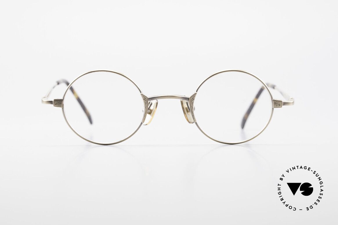 Freudenhaus Tori Kleine Runde Designer Brille, exzellent gemachter Metall-Rahmen; made in Japan, Passend für Herren und Damen