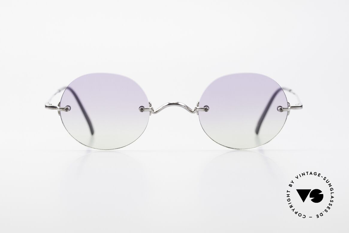 Freudenhaus Flemming Runde Sonnenbrille Randlos, randlose Sonnenbrille von FREUDENHAUS, München, Passend für Herren und Damen