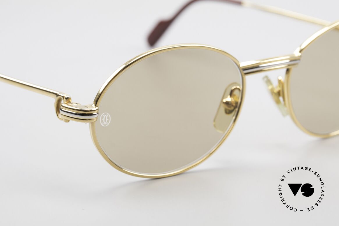 Cartier Saint Honore - S Kleine Ovale Sonnenbrille 90er, 2nd hand; neuwertiger Zustand (kratzerfreie Gläser), Passend für Herren und Damen