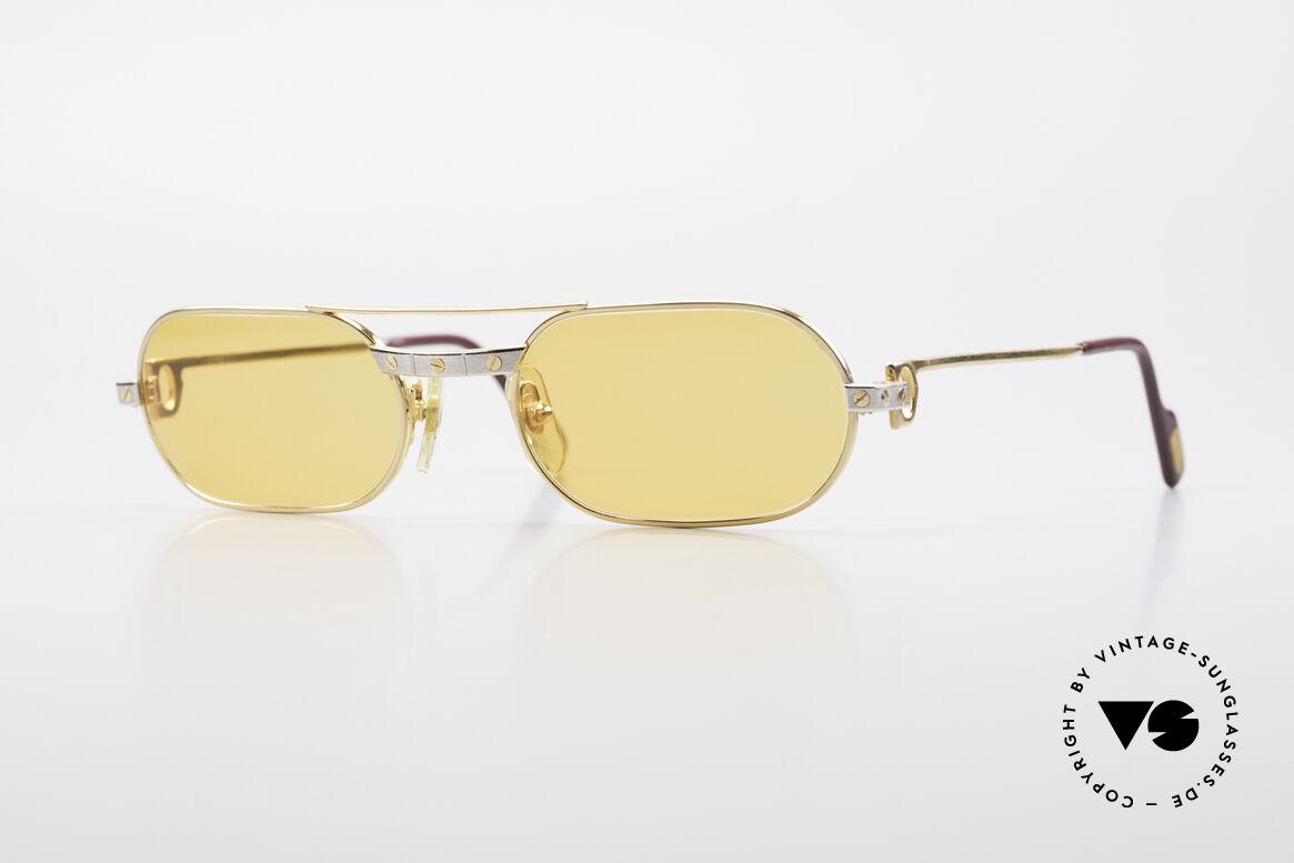 Cartier MUST Santos - S Elton John Sonnenbrille 80er, MUST: das erste Modell der Lunettes Collection '83, Passend für Herren und Damen