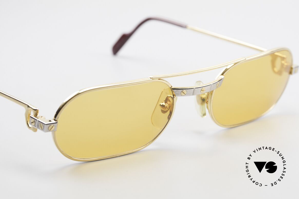 Cartier MUST Santos - S Elton John Sonnenbrille 80er, orange Sonnengläser sind ggf. beliebig austauschbar, Passend für Herren und Damen