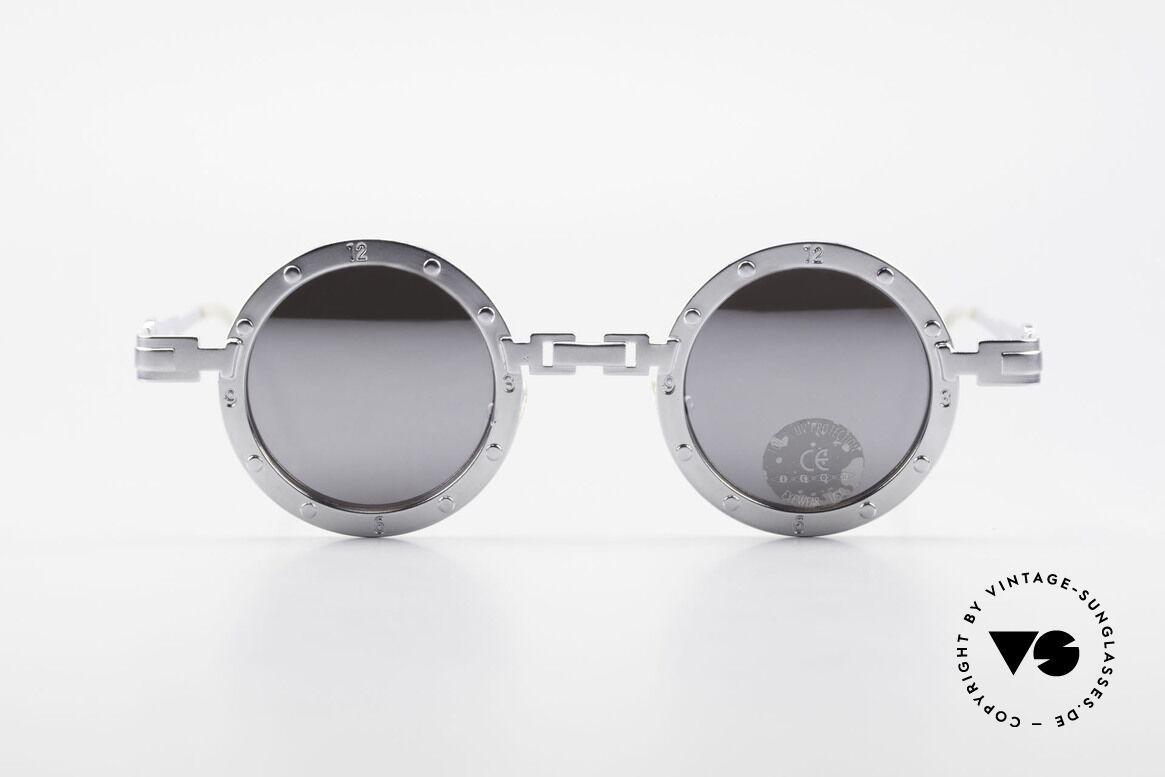 Koure Icon 2266 Verspiegelte Steampunk Brille, vintage KOURE Sonnenbrille von 1994, Steampunk Stil, Passend für Herren und Damen