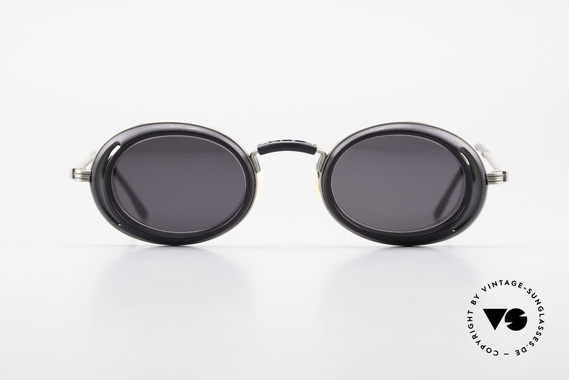 DOX 05 ATS Industrial Brille Gaultier Stil, rare, alte DOX Sonnenbrille von 1995, made in JAPAN, Passend für Herren und Damen