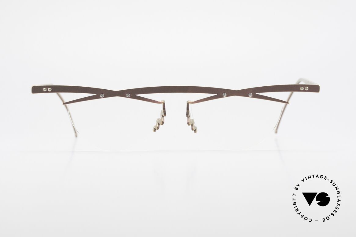 Theo Belgium Tita III 9 Crazy Vintage Brille XL 90er, Theo Belgium: die eigenwilligste Brillenmarke, weltweit, Passend für Herren und Damen