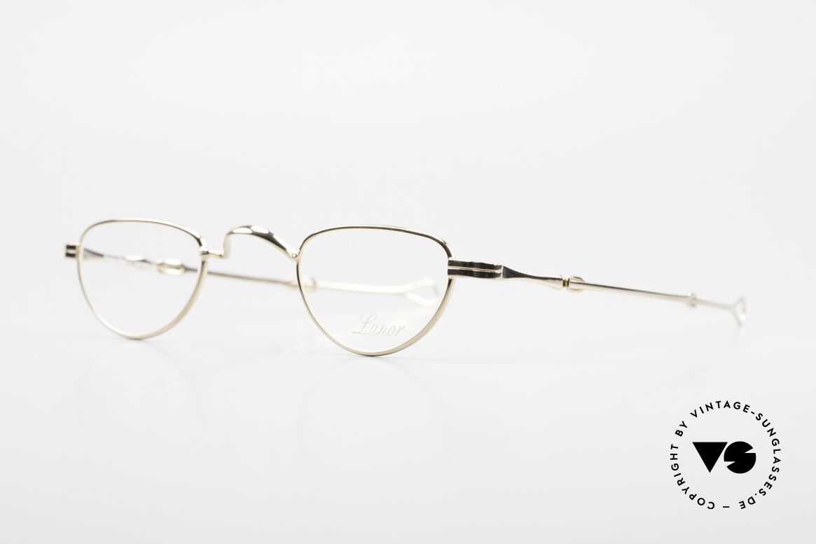 Lunor I 06 Telescopic Ausziehbare Brille Vergoldet, Brillendesign in Anlehnung an frühere Jahrhunderte, Passend für Herren und Damen
