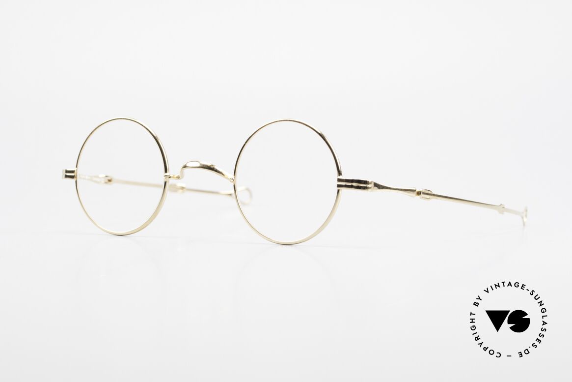 Lunor I 12 Telescopic Ausziehbare TeleskopBrille, runde 90er Lunor Brille mit genialen Schiebebügeln, Passend für Herren und Damen