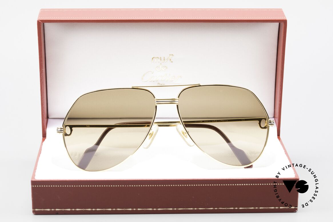 Cartier Vendome LC - L Mineralglas Mit Cartier Zeichen, Gläser haben MINI-Kratzer (durch 30 Jahre Lagerung), Passend für Herren