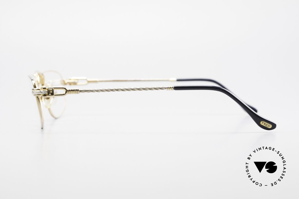 Fred Demi Lune Halbmond Luxus Lesebrille, Bügel und Brücke sind gedreht wie ein Segeltau; Unikat, Passend für Herren und Damen