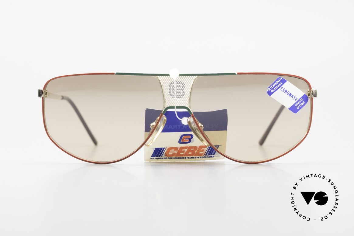 Cebe 0299 90er Sportsonnenbrille Ski, vintage Cebe Sportbrille für extreme Wetterbedingungen, Passend für Herren und Damen