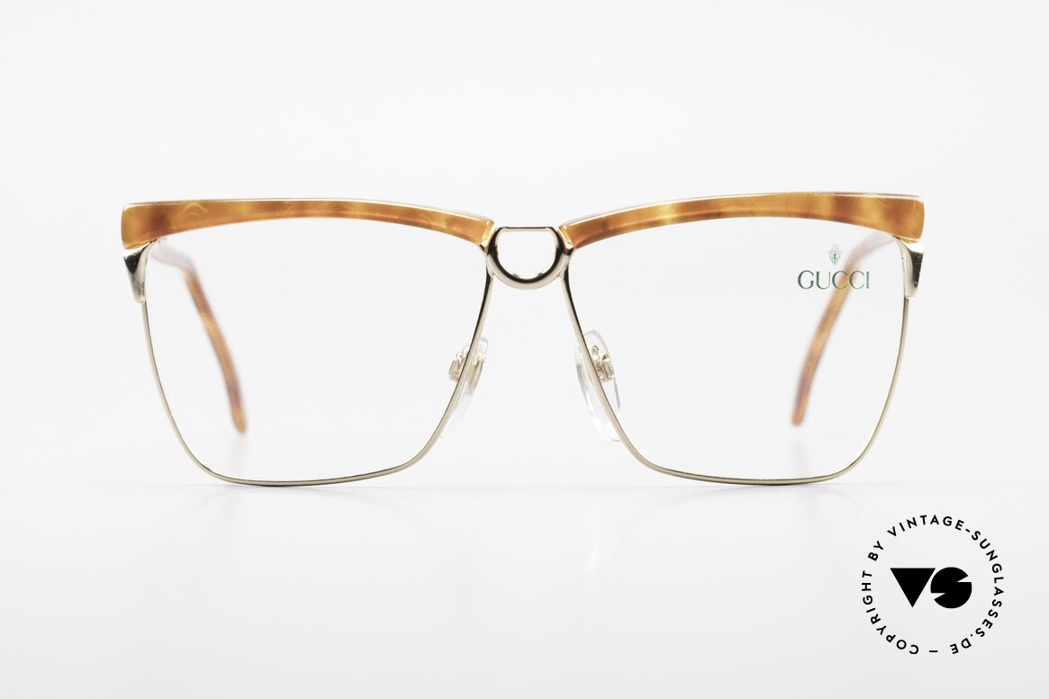 Gucci 2301 Vintage Designer Damenbrille, vintage 1980er Brille von GUCCI in Schildpatt-Optik, Passend für Damen