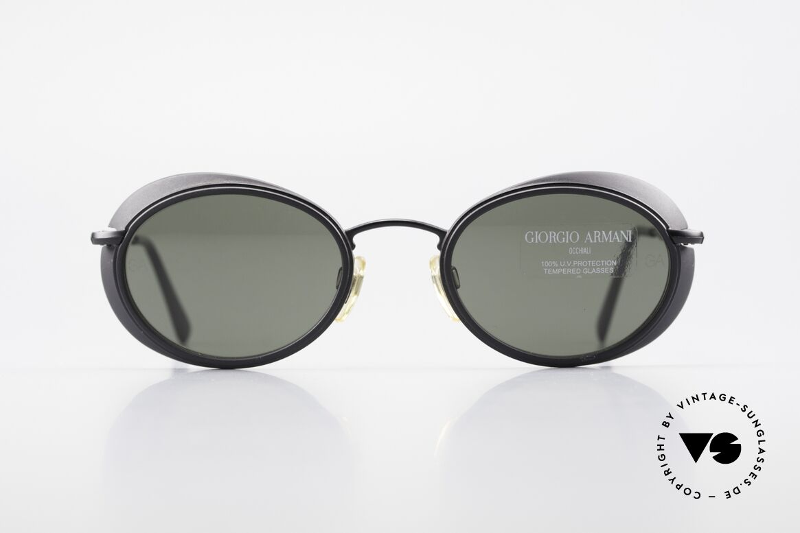 Giorgio Armani 666 Sonnenschutz Blenden Brille, Armani DesignerSonnenbrille mit kleinen Seitenblenden, Passend für Herren und Damen