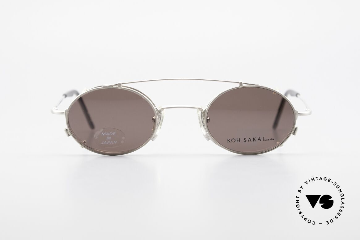 Koh Sakai KS9711 Kleine Ovale Brille mit Clip, Koh Sakai, BADA und OKIO Brillen waren ein Vertrieb, Passend für Herren und Damen