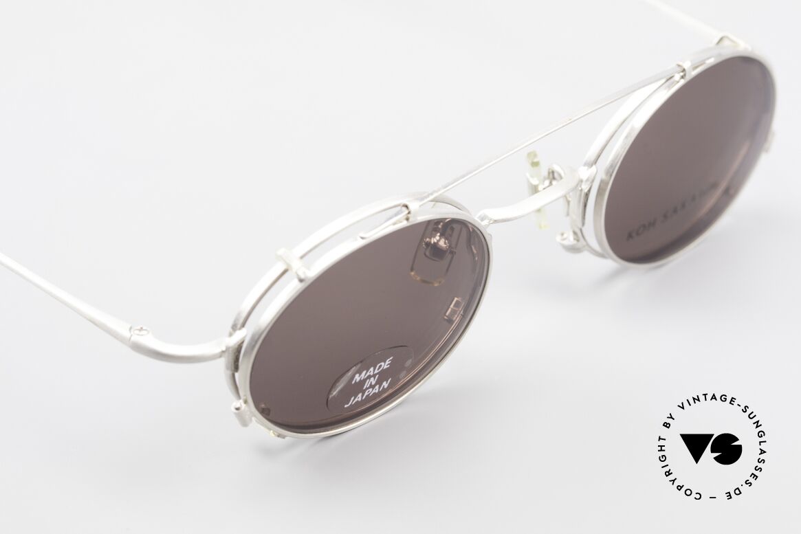 Koh Sakai KS9711 Kleine Ovale Brille mit Clip, entsprechend sind Qualität & Anmutung identisch top, Passend für Herren und Damen