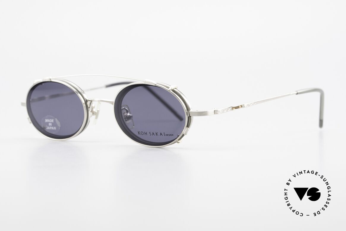 Koh Sakai KS9831 90er Brille Oval Made in Japan, in Los Angeles designed & in Sabae (Japan) produziert, Passend für Herren