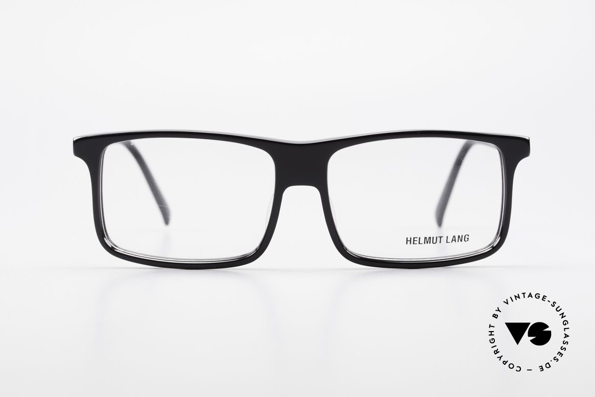 Helmut Lang 20-0002 Vintage Brille Japan Schwarz, HELMUT LANG vintage Herren Designer Brillenfassung, Passend für Herren