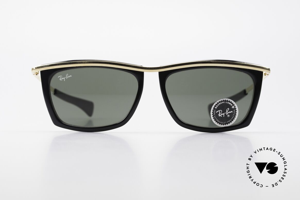 Ray Ban Olympian II Sonnenbrille 80er Eckig, alte Ray Ban Designersonnenbrille aus den 80ern, Passend für Herren und Damen