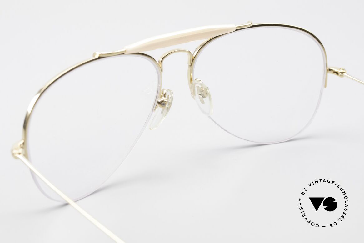 Ray Ban Balfast 810 Gold Doublé Vintage Brille Alt, Mod. 810 = Pilotenform mit Nylor-Faden; Gr. 58/14, Passend für Herren