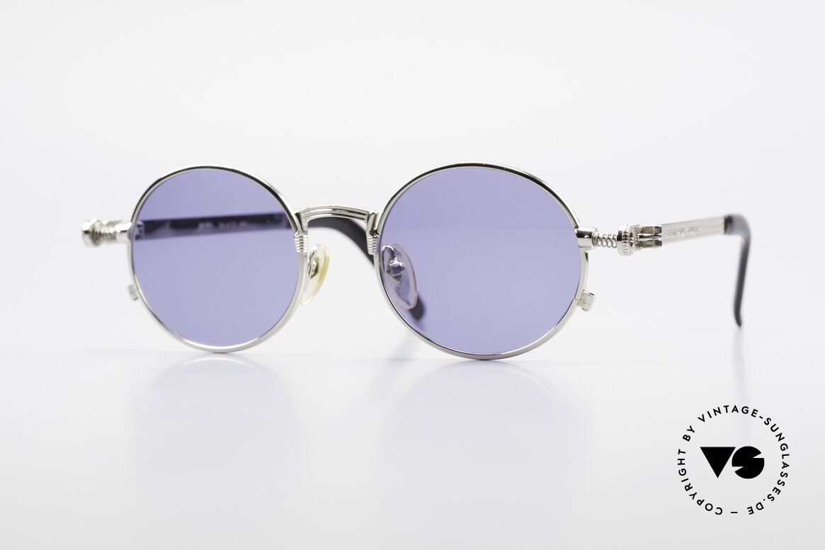 Jean Paul Gaultier 56-4178 Runde Industrial Vintage Brille, runde Jean Paul Gaultier Designer-Luxusbrille von 1996, Passend für Herren