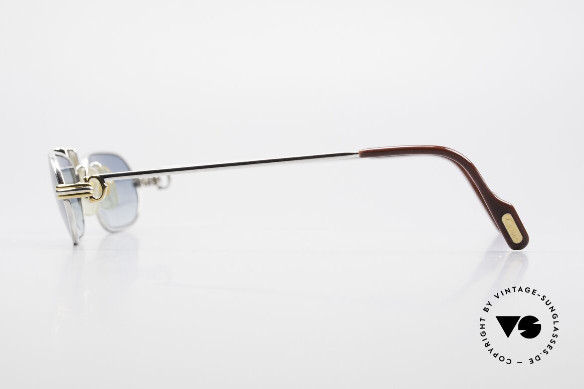 Cartier Demi Lune LC Platin Luxus Lesebrille 1987, kostbare & entsprechend teure Platin-Edition; Luxus pur, Passend für Herren