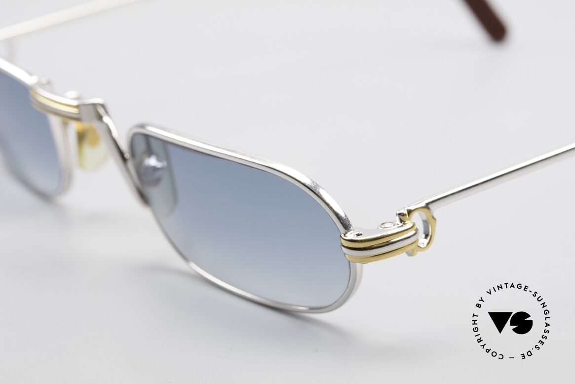 Cartier Demi Lune LC Platin Luxus Lesebrille 1987, 2. hand Modell; neuwertiger Zustand mit CHANEL Etui!, Passend für Herren