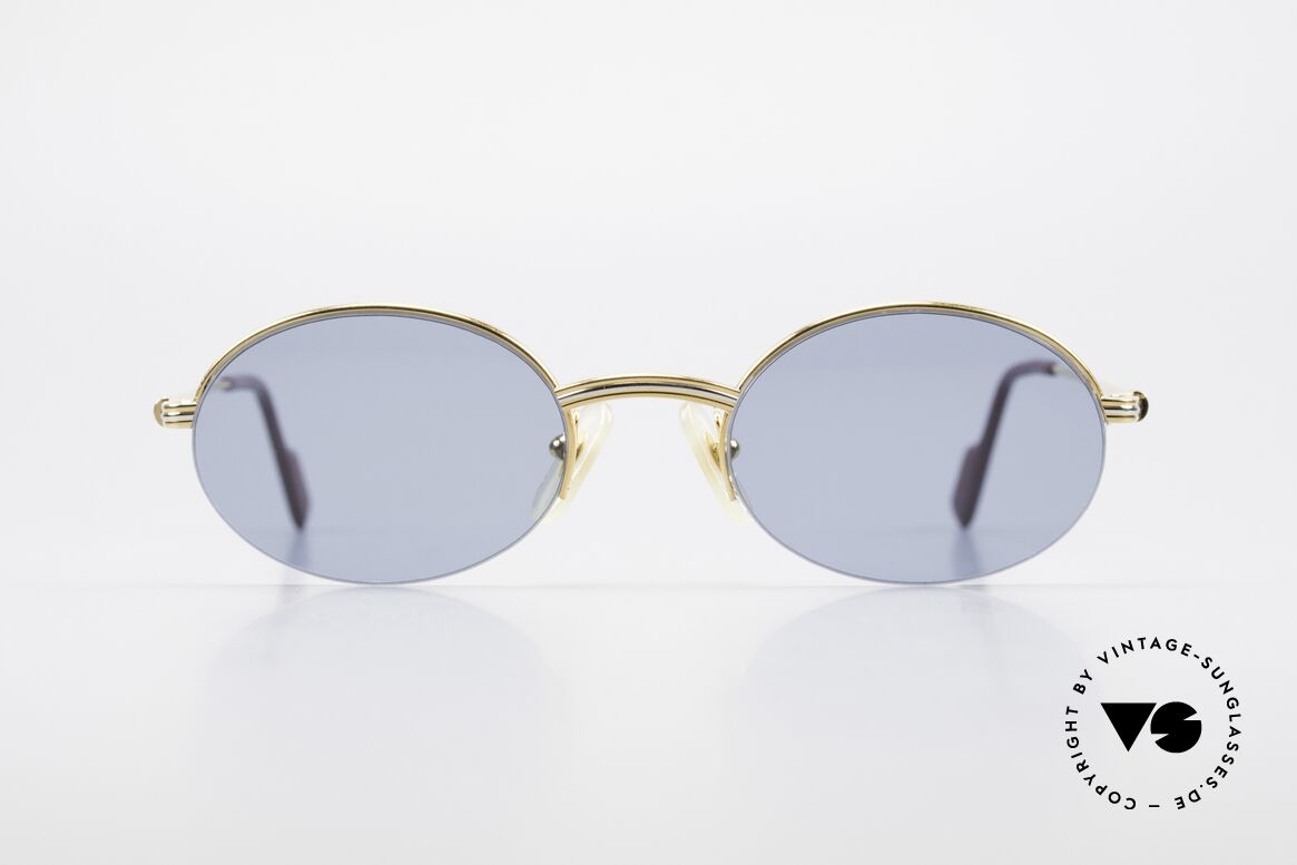 Cartier Manhattan Ovale Luxus Sonnenbrille 90er, ovale CARTIER Sonnenbrille in Größe 49/20, 135, Passend für Herren und Damen