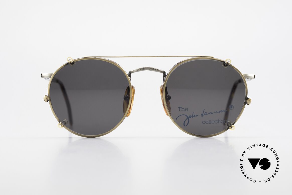 John Lennon - Imagine Pantobrille mit Sonnen Clip, vintage Brille der original 'John Lennon Collection', Passend für Herren und Damen