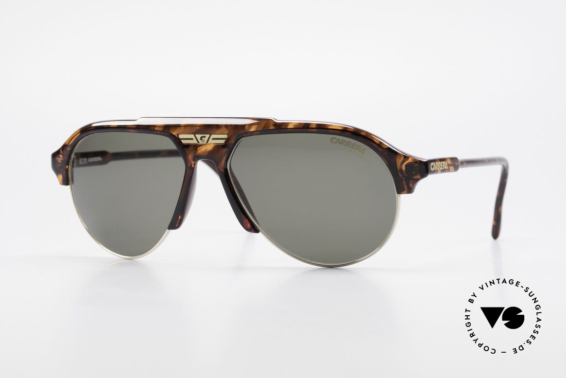 Carrera 5433 Aviator Brille Herren 90er, legendäres Carrera 90er Jahre Pilotenbrillen-Design, Passend für Herren
