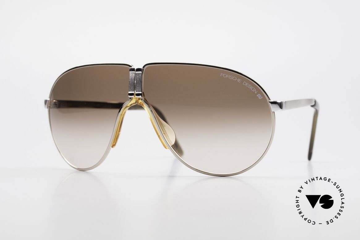 Porsche 5622 80er Luxus Faltsonnenbrille, praktische Porsche Carrera Faltbrille der 1980er Jahre, Passend für Herren