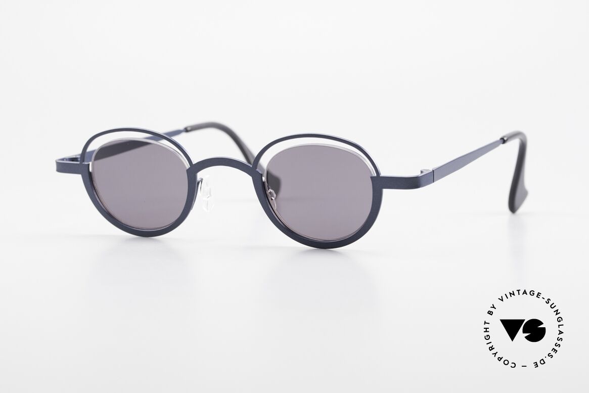 Theo Belgium Dozy Slim Verrückte 90er Sonnenbrille, grandiose vintage Theo Belgium Sonnenbrille von '97, Passend für Herren und Damen