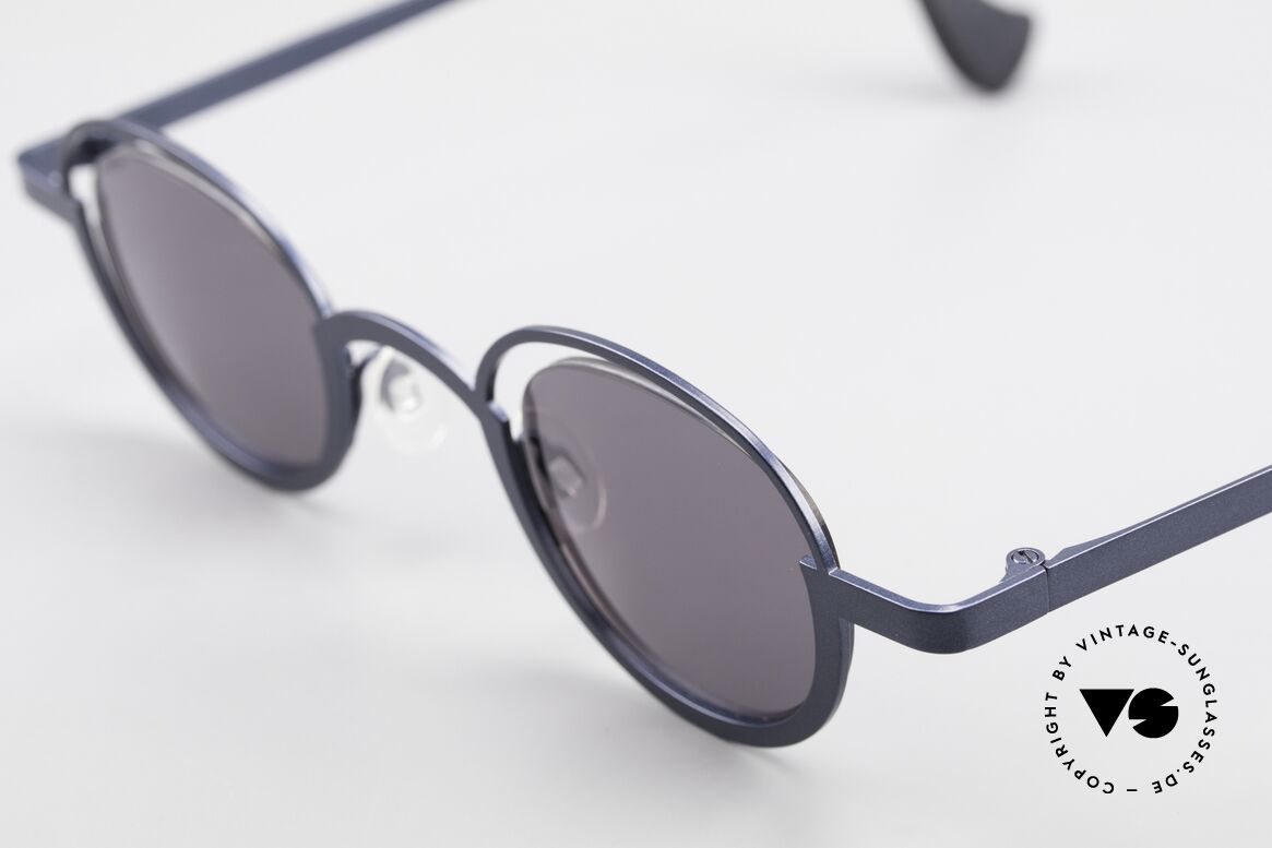 Theo Belgium Dozy Slim Verrückte 90er Sonnenbrille, außergewöhnliches Designer-Stück ("Dozy Slim" ;-), Passend für Herren und Damen