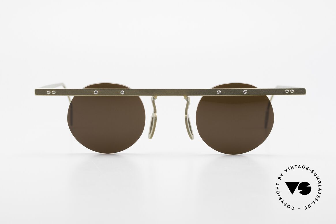 Theo Belgium Tita VII 10 Titanium Crazy Sonnenbrille, in 1989 gegründet als 'ANTI MAINSTREAM' Brillenmode, Passend für Herren und Damen