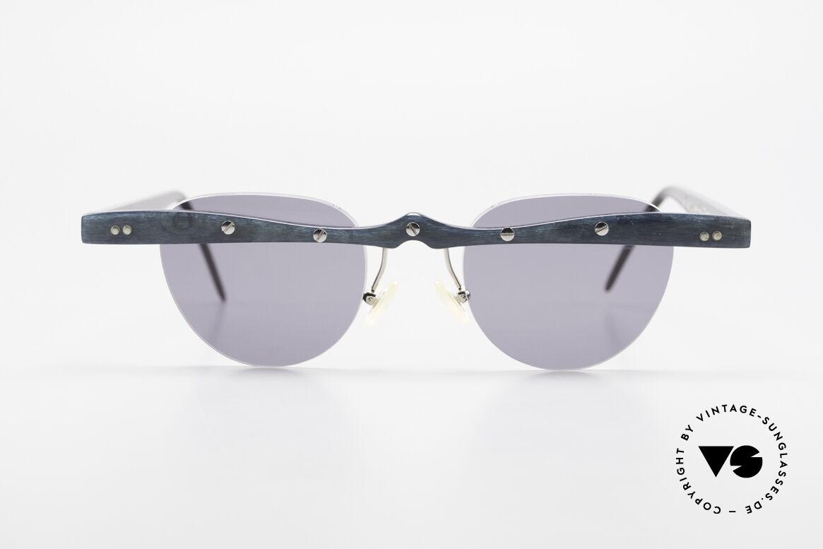 Theo Belgium Upsylon Büffelhorn Sonnenbrille 90er, Theo Belgium: die eigenwilligste Brillenmarke, weltweit, Passend für Herren und Damen