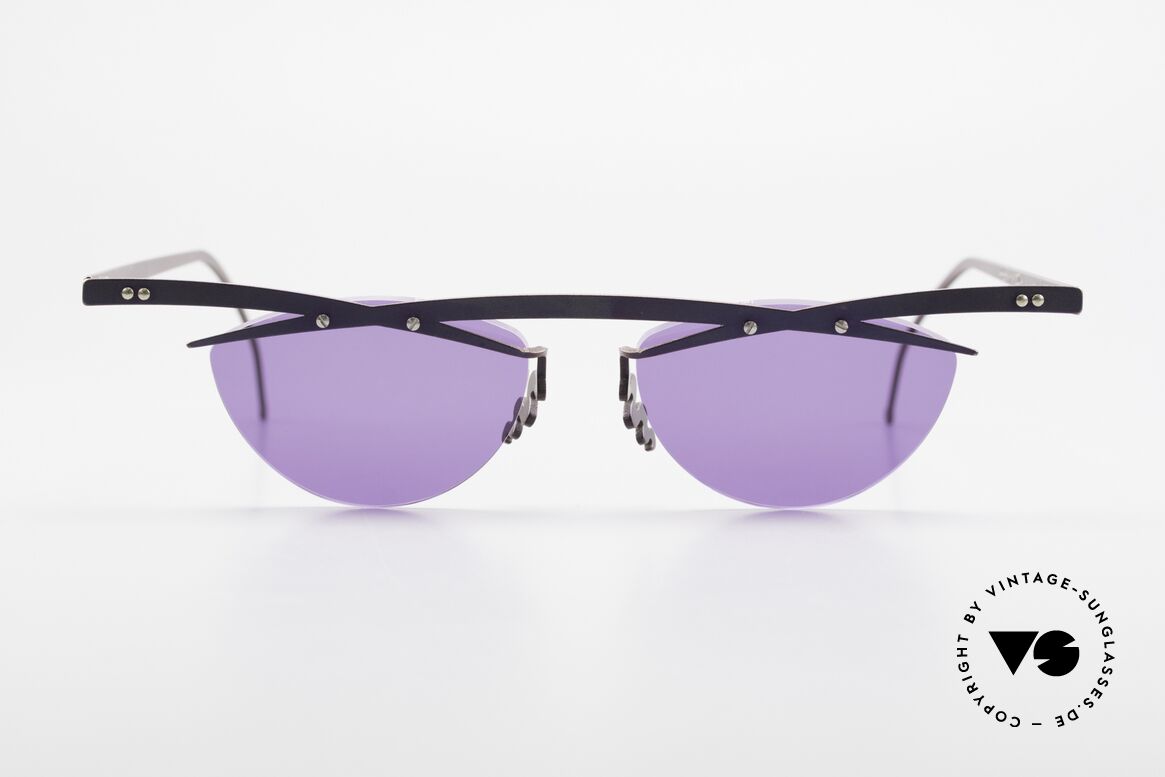 Theo Belgium Tita III 4 XL Crazy Vintage Sonnenbrille, in 1989 gegründet als 'ANTI MAINSTREAM' Brillenmode, Passend für Herren und Damen