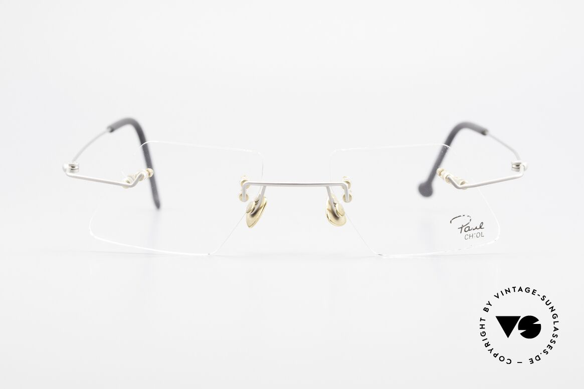 Paul Chiol 2001 Randlose Vintage Kunstbrille, ein Synonym für anspruchsvolle rahmenlose Brillen, Passend für Herren und Damen