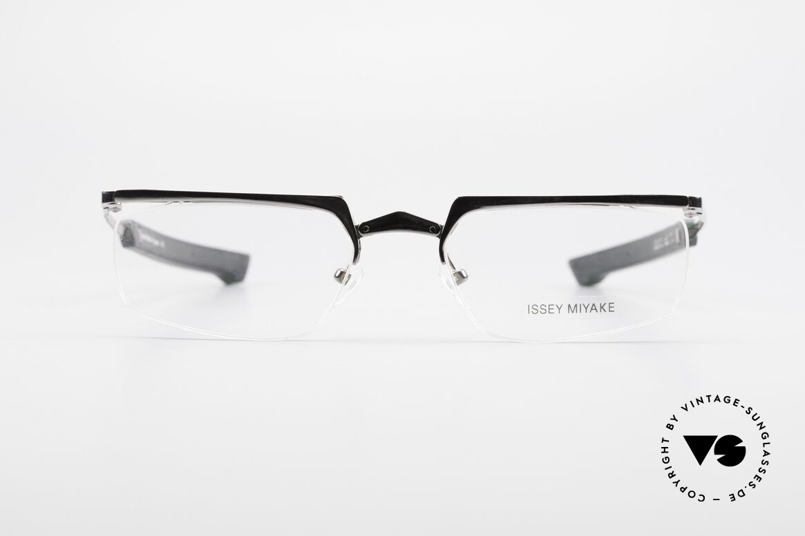 Issey Miyake 01 Alain Mikli Faltbare Designerbrille 90er, interessante vintage Falt-Brille aus den 1990ern, Passend für Herren und Damen