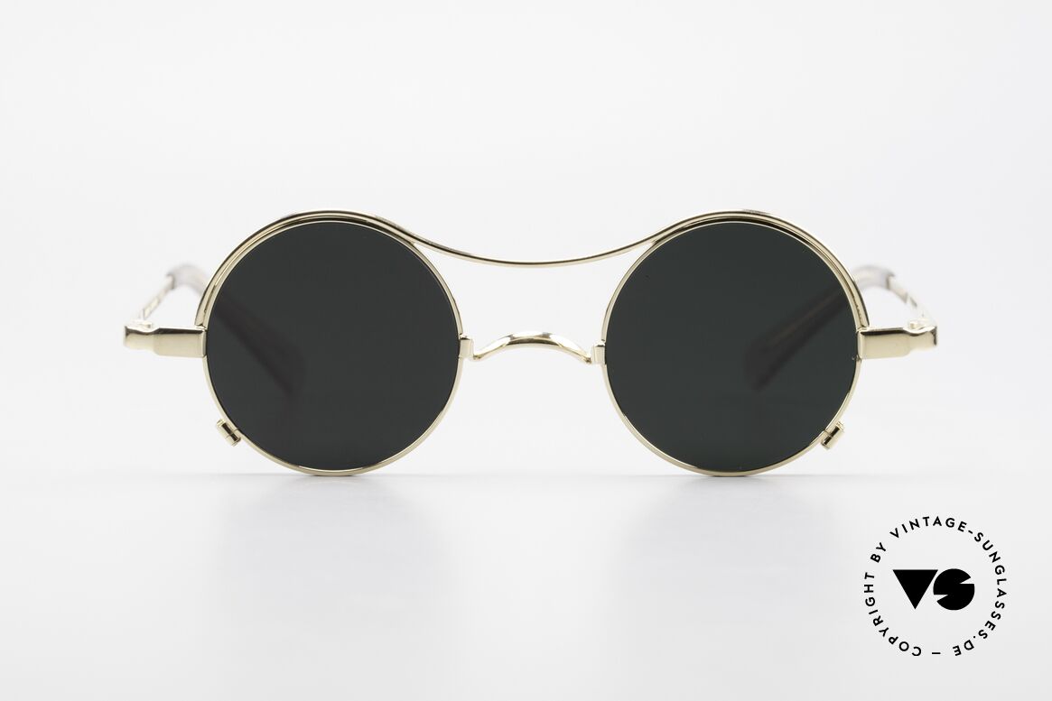 Jean Paul Gaultier 58-0105 4Scheiben Design Seitenblenden, genial kreative vintage Sonnenbrille von J.P. Gaultier, Passend für Herren und Damen