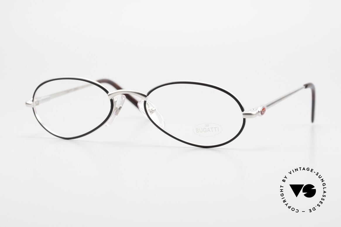 Bugatti 22431 Kleine 90er Vintage Brille, sehr elegantes BUGATTI vintage Brillengestell, Passend für Herren und Damen