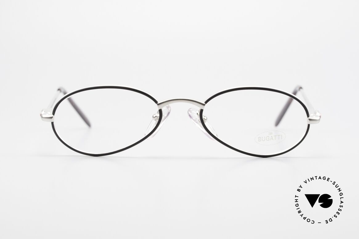 Bugatti 22431 Kleine 90er Vintage Brille, circa Mitte der 1990er in Frankreich produziert, Passend für Herren und Damen