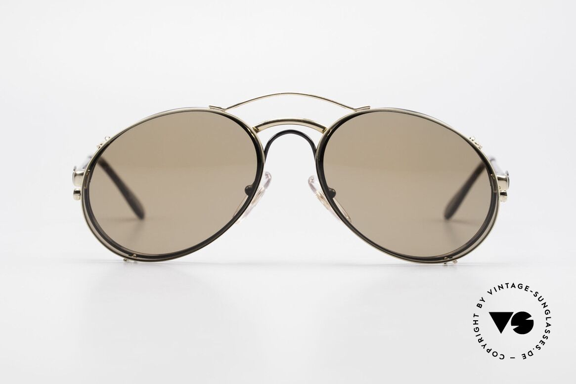 Bugatti 03326 80er Sonnenbrille Clip On Men, klassische BUGATTI vintage Sonnenbrille von 1989, Passend für Herren