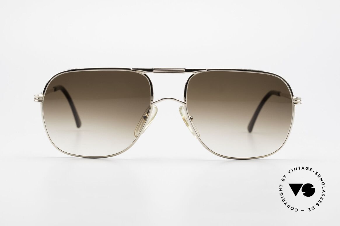 Christian Dior 2443 80er Monsieur Sonnenbrille, luxuriöser Metallrahmen mit braunen Verlaufsgläsern, Passend für Herren