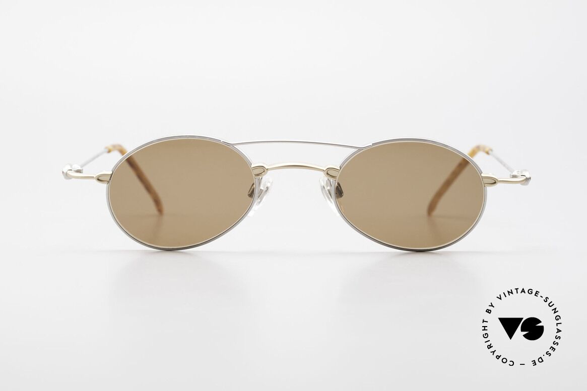 Bugatti 10868 90er Luxus Sonnenbrille Oval, sehr feine und leichte Designer-Fassung von BUGATTI, Passend für Herren