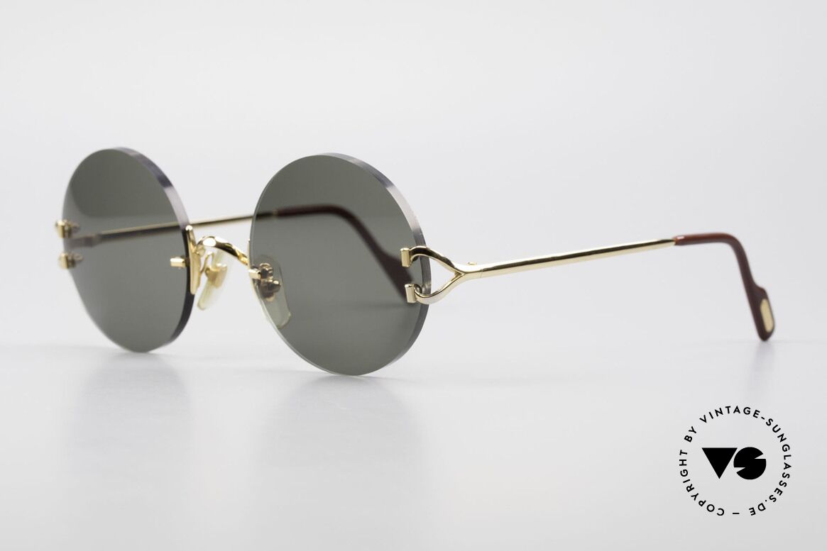 Cartier Madison Runde Luxus Sonnenbrille 90er, teures ORIGINAL in scheinbar zeitlosem Design, Passend für Herren und Damen