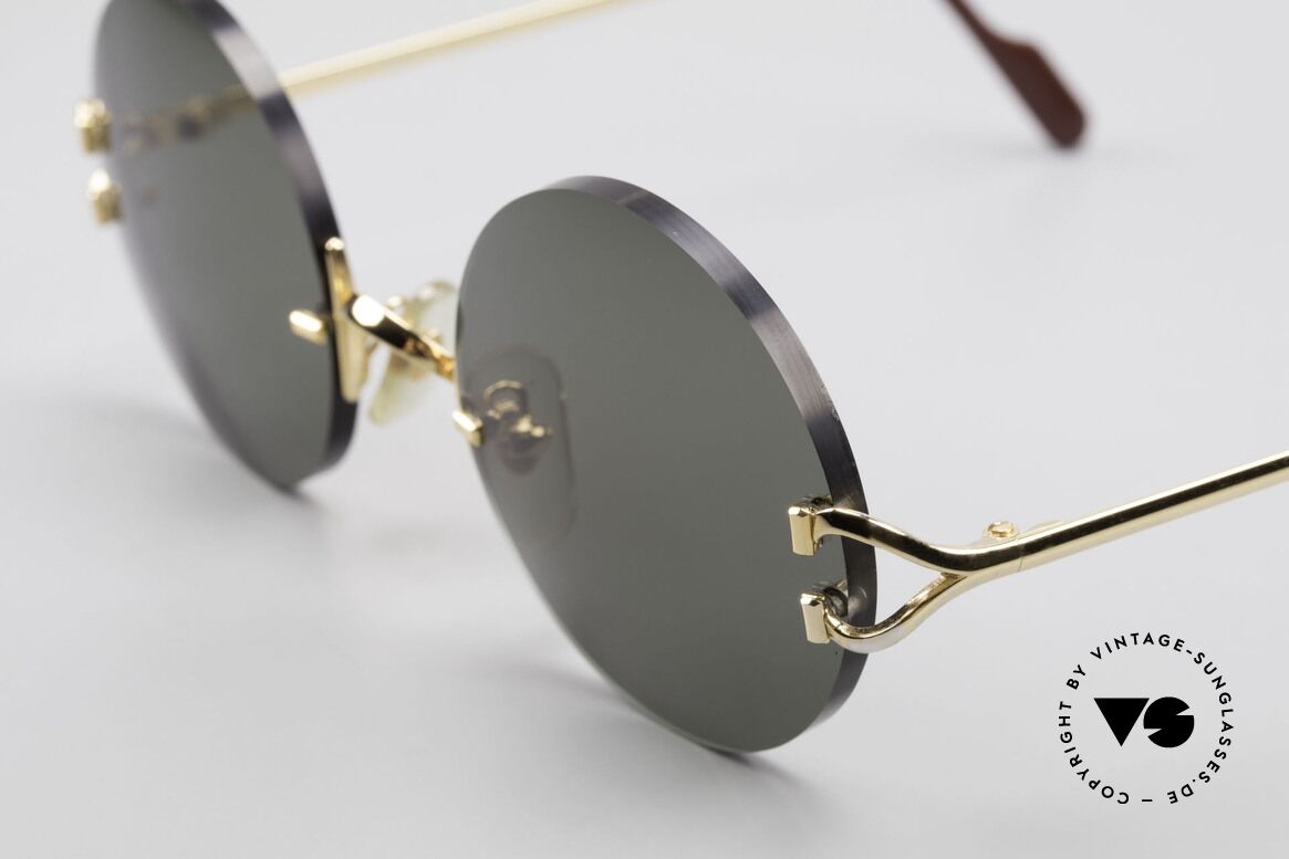 Cartier Madison Runde Luxus Sonnenbrille 90er, ungetragenes Modell mit vollständigem Zubehör, Passend für Herren und Damen