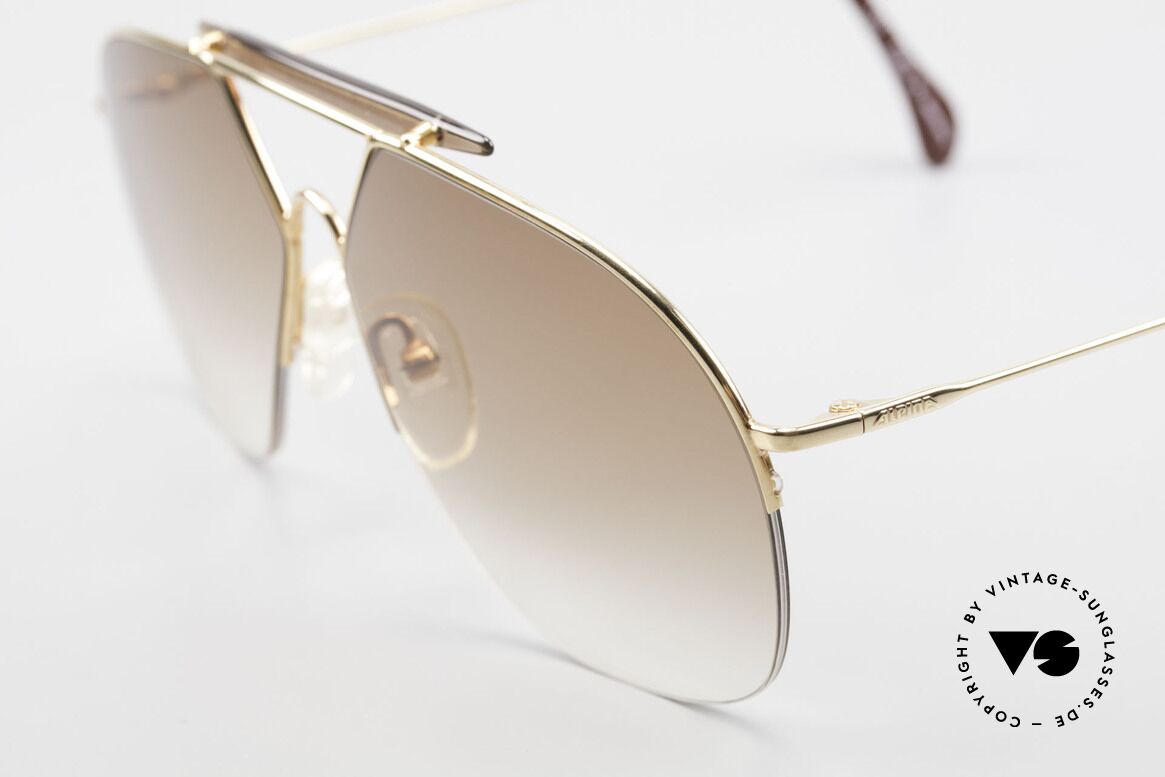 Alpina TR8 Halb Randlose Aviatorbrille, halb rahmenlos = sehr leicht & angenehm zu tragen, Passend für Herren