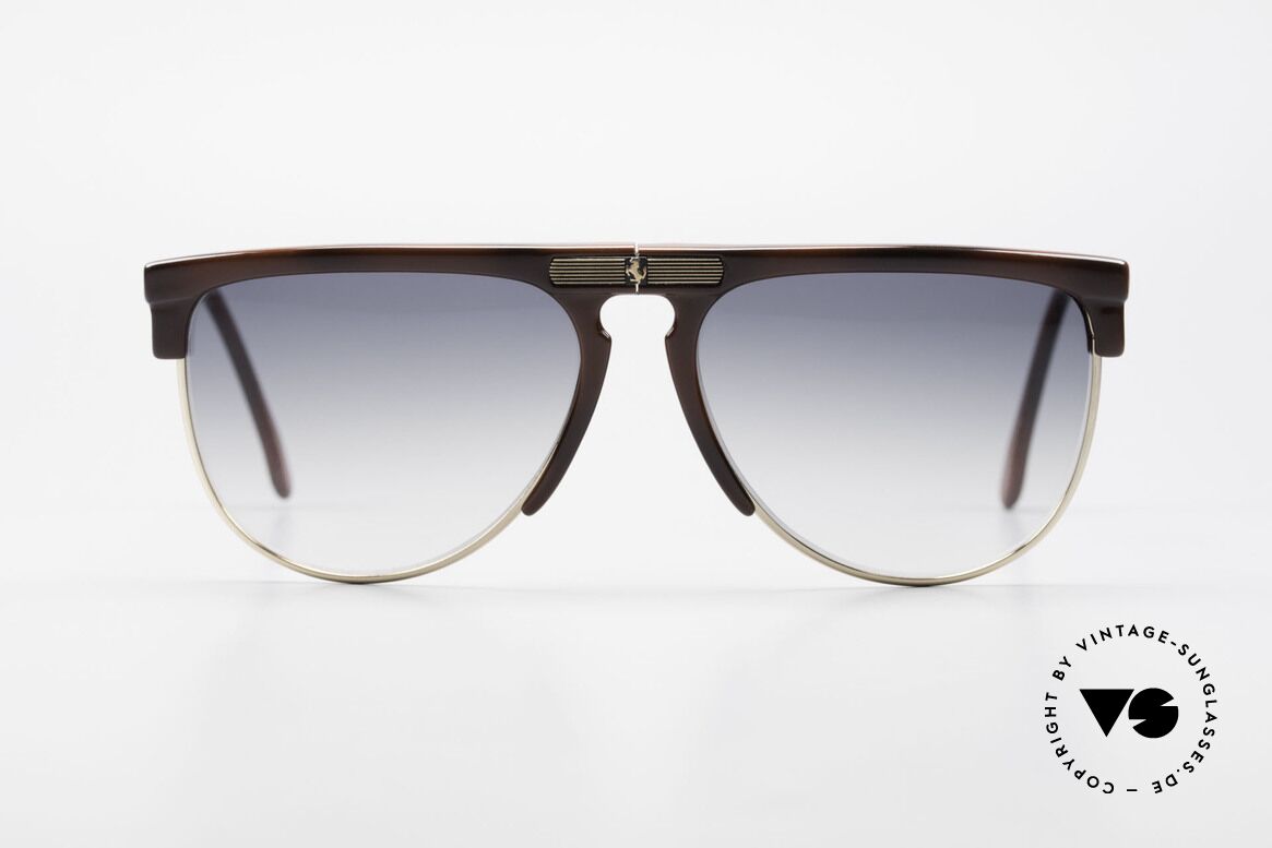 Ferrari F27/S 90er Faltsonnenbrille Karbon, luxuriöse Ferrari Falt-Sonnenbrille aus den 90ern, Passend für Herren