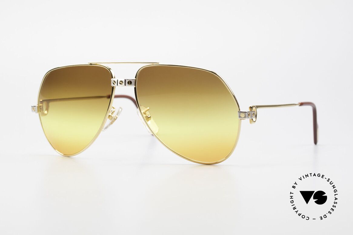 Cartier Vendome Santos - M Unikat Sammler Sonnenbrille, Vendome = das berühmteste Brillendesign von CARTIER, Passend für Herren und Damen