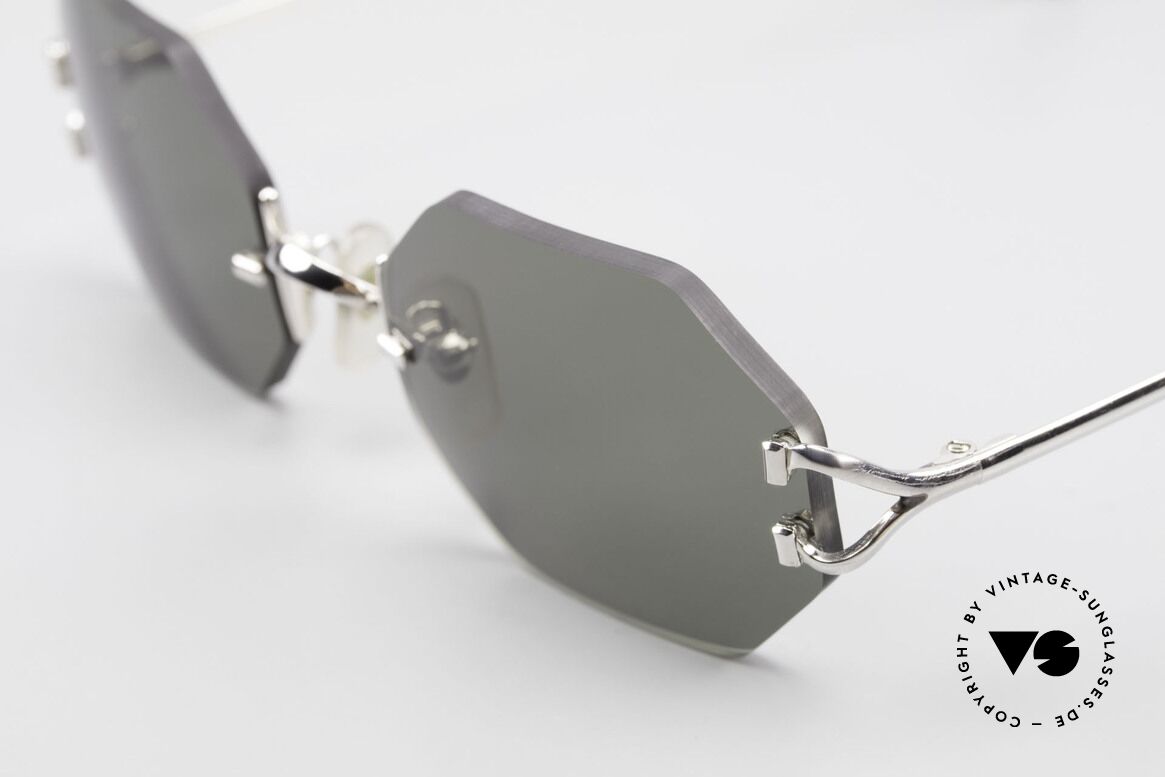 Cartier Rimless Octag - M Achteckige Luxus Sonnenbrille, 2. hand Modell in exzellentem Zustand + orig. Box, Passend für Herren und Damen
