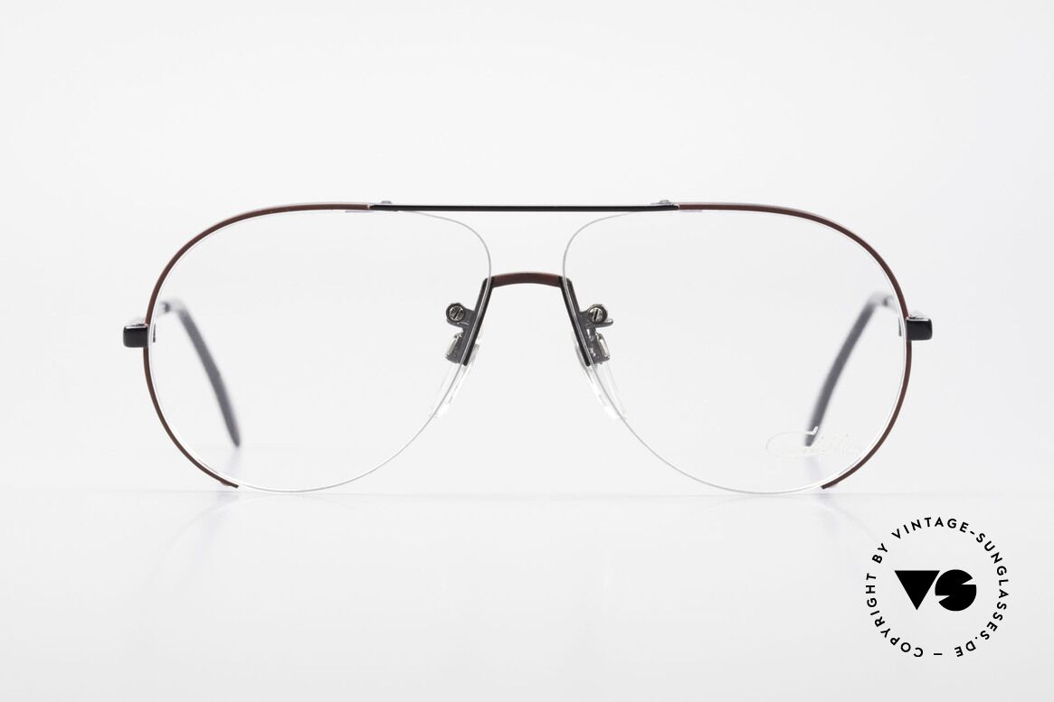 Cazal 723 XXL 80er Pilotenbrille Randlos, interessante Konstruktion von Rahmen & Gläsern, Passend für Herren