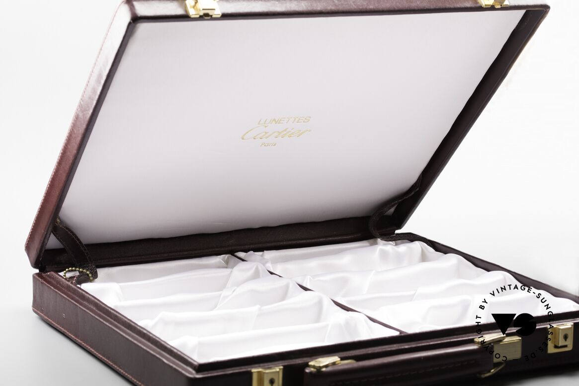 Cartier_ Case For 10 Glasses True vintage Cartier Brillen, original Cartier Koffer für 10 vintage Brillen, Passend für Herren und Damen